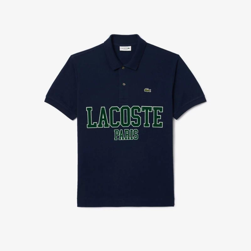Image of Lacoste Classic-Fit Piqu Polo Shirt Blue male XS