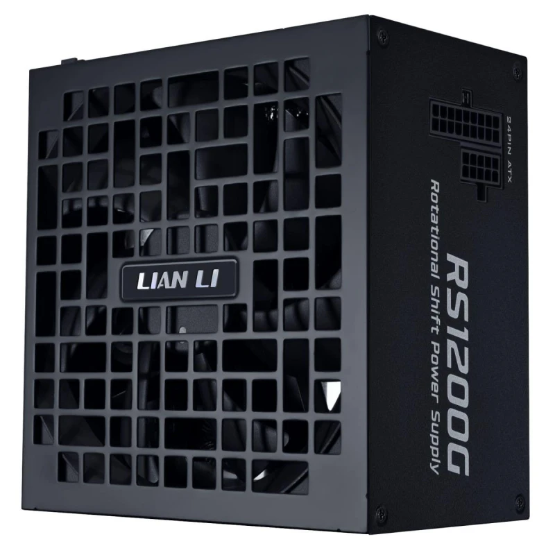 Image of Lian Li RS 1200W 80+ Cybenetics Gold Rated Fully Modular PSU w/ Rotatable AC Inlet & RS Hub - Black - RS1200G.BH00