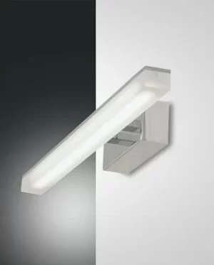 Image of Saura LED Bathroom Over Mirror Light Chrome Glass, IP44