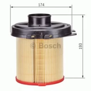 Image of Bosch 1457429908 Air Filter Insert S9908