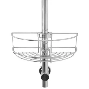 Image of Croydex Universal Shower Riser Rail Basket - Chrome