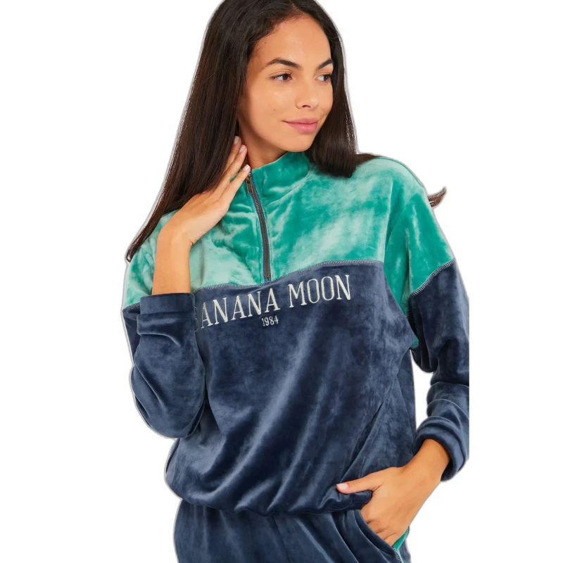 Image of banana moon Sweatshirt woman Banana Moon Amira Wildlake Bleu Female XL