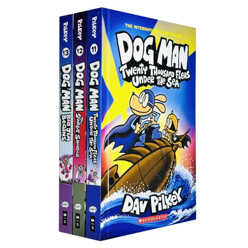 Image of Dog Man Series 11-13 Collection 3 Books Set By Dav Pilkey Dav Pilkey Books