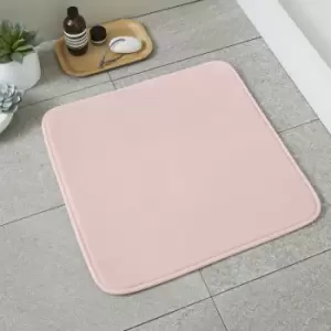 Image of Catherine Lansfield Anti-Bacterial Memory Foam Shower Mat, Pink