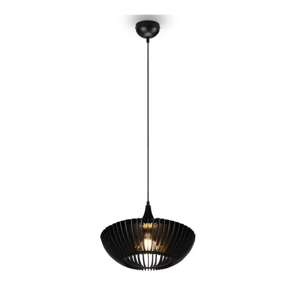 Image of Colino Modern Wire Frame Pendant Ceiling Light Black Matt