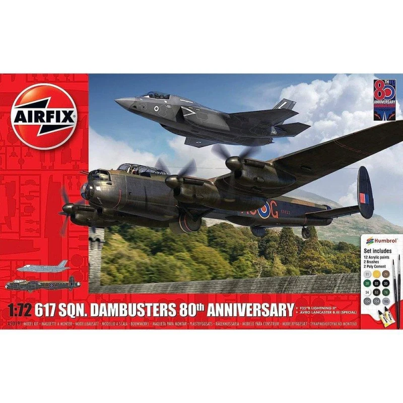 Image of Airfix 617 Sqn. Dambusters 80th Anniversary 1:72 Model Kit Multicolor Unisex