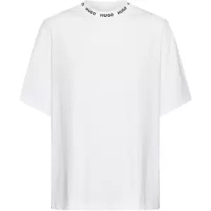 Image of Hugo Dorene Logo Collar T-Shirt - White