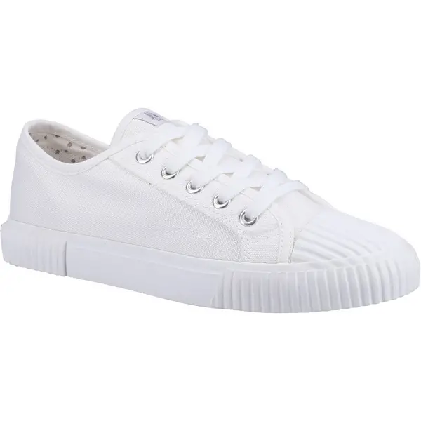 Image of Hush Puppies Womens Brooke Lace Up Canvas Shoes Trainers - UK 7