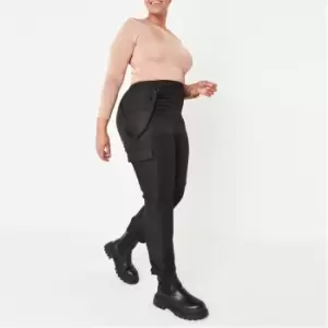 Image of Missguided Cargo Pocket Trouser - Black