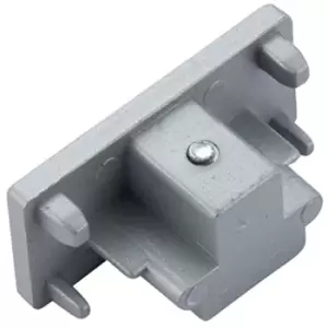 Image of Commercial Track Light Dead End Connector - Single Circuit - Silver Rail System