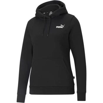 Image of Womens ESS Small Logo Hoodie - XSmall - Black - Puma