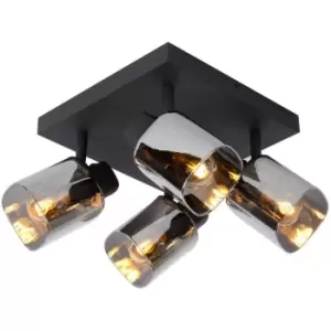 Image of Lucide ALION - Ceiling Spotlight - 4xE14 - Black