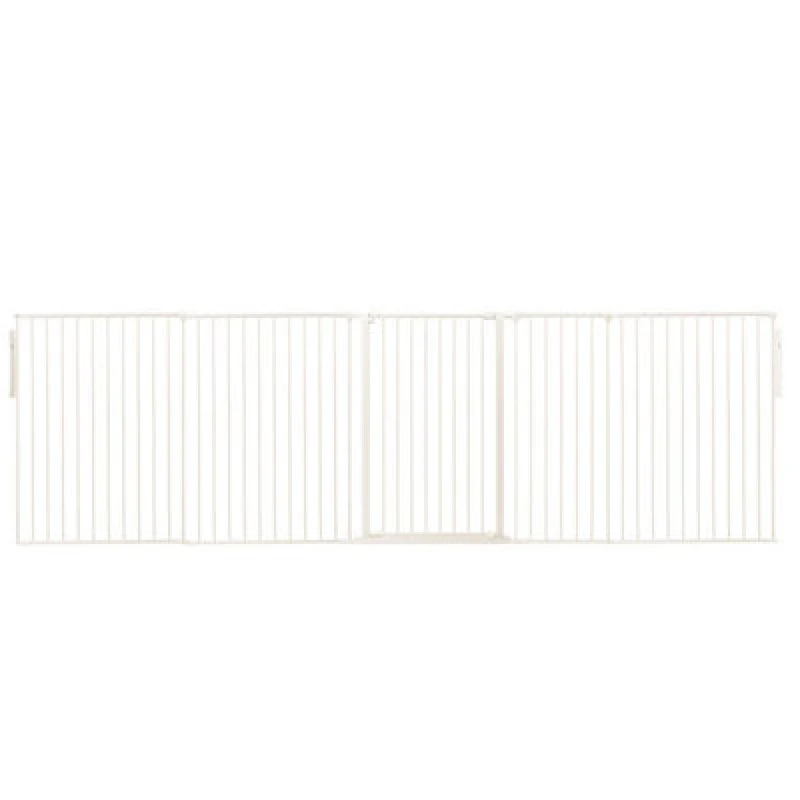 Image of Safetots Premium Extra Tall Room Divider, Up To 344Cm Wide, White, 105Cm Tall, Multi Panel Barrier For Baby And Toddler