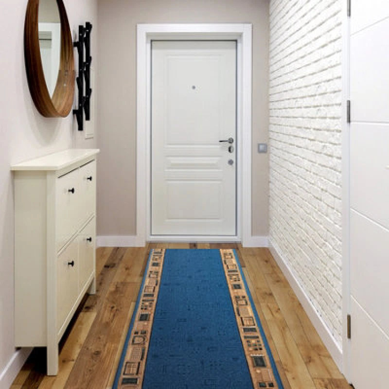 Image of RugsX Runner Anti Slip Jena Blue 100Cm 100X120 Cm