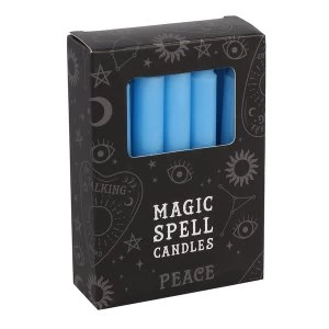Image of Light Blue Peace Spell Candles Pack of 12