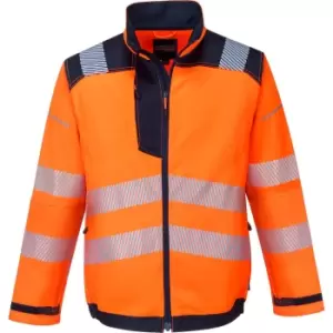 Image of Portwest T500 PW3 Hi Vis Work Jacket Orange / Navy M