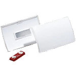 Image of Durable Executive Name Badge Magnetic Landscape 90 x 54mm 821519 10 Pieces