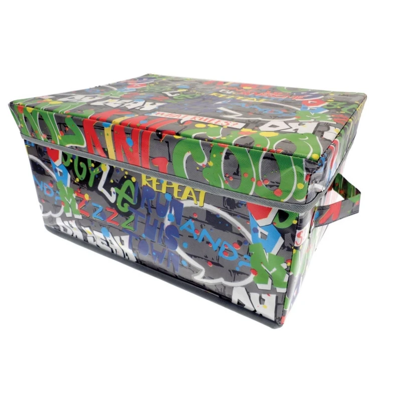 Image of Country Club Country Club Pack of 2 Graffiti Design Storage Chests Multi One Size Unisex 5054781201731