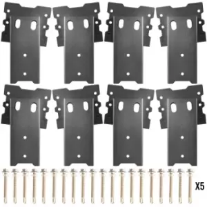 Image of VEVOR Deer Blind Brackets, 4" x 4" 8 PCs Deer Stand Brackets Powder Coated Steel, Tree House Brackets Heavy Duty Deer Stands, Elevated Deer Blinds for