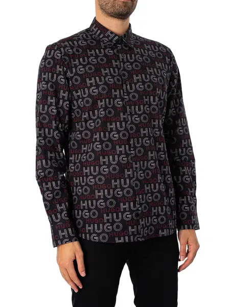 Image of HUGO Emero Shirt Black L