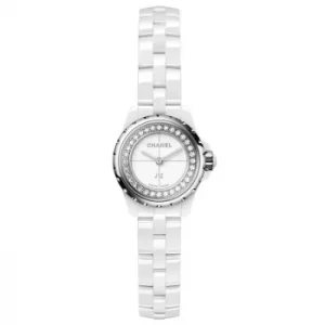 Image of Chanel Ladies J12Xs White Ceramic Diamond Bracelet Watch