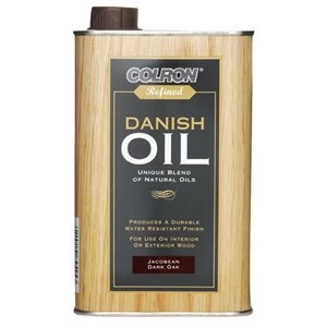 Image of Colron Refined Jacobean dark oak Danish Wood oil 0.5L