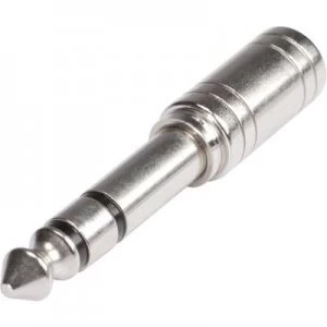 Image of Hicon HI JS6JS3 MF Jack Audiophono Adapter 1x Jack plug 6.35mm 1x Jack socket 3.5mm Silver