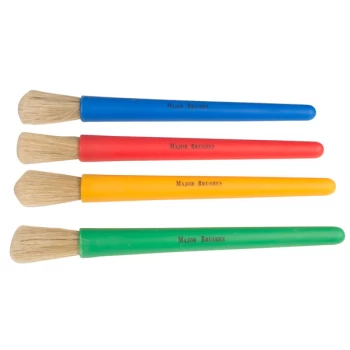Image of Major Brushes Coloured Junior Chubby Brushes - Pack of 4