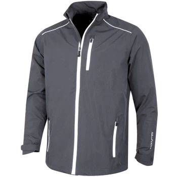 Image of ISLAND GREEN WATERPROOF JACKET - CHARCOAL/WHITE - MEDIUM