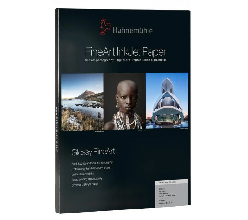 Image of HAHNEMUEHLE FineArt A4 Metallic Photo Paper - 25 Sheets 4011367107819