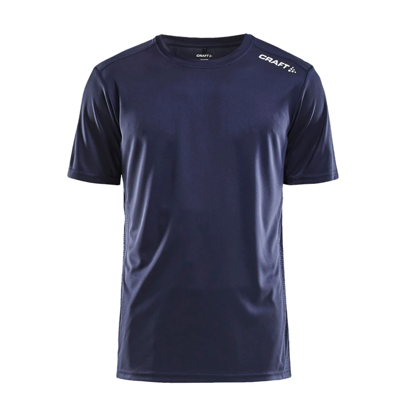 Image of Craft CRAFT Men Rush Short-Sleeved T-Shirt in Navy Size: Small Navy S Male 5063377023763