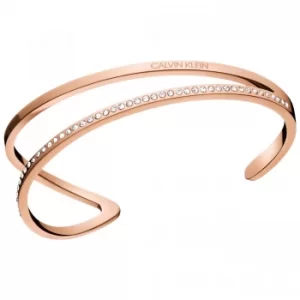 Image of Calvin Klein Outline Rose Gold White Swarovski Crystals Bracelet KJ6VPF14010S