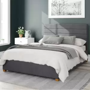 Image of Kelly Plush Velvet Ottoman Bed Frame Steel