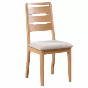 Image of Julian Bowen Set Of 2 Curve Oak Dining Chairs