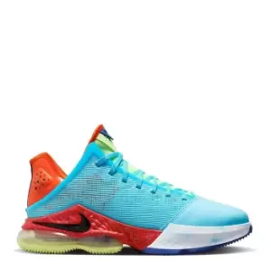 Image of Nike Lebron 19 Low, Blue Chill/Black-Lt Crimson, size: 9, Unisex, Basketball Performance Low, DO9829-400