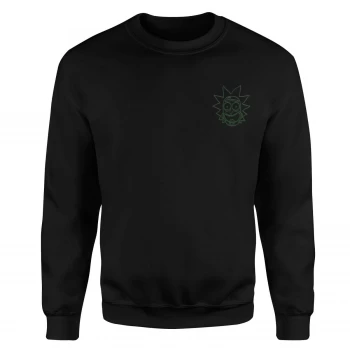 Image of Rick and Morty Rick Embroidered Unisex Sweatshirt - Black - S