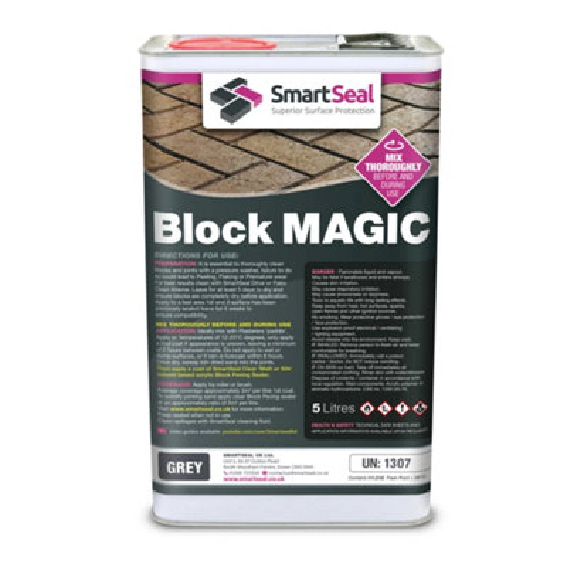Image of Smartseal Block Magic, Grey (3 X 5L) - Block Paving Sealer - Superior To Concrete Paint, Grey 5.061E+12