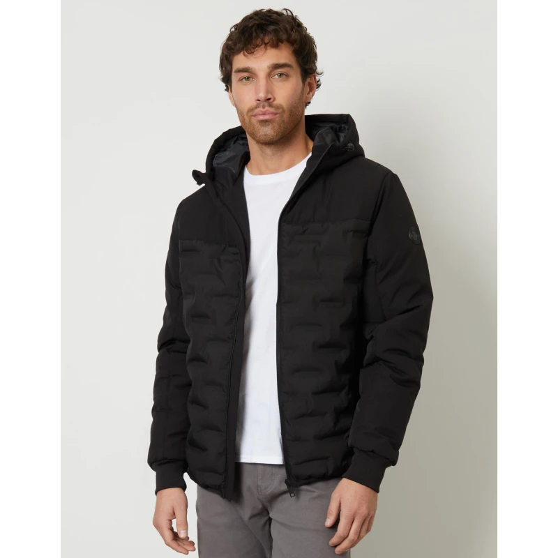 Image of Threadbare Mens Stump Diamond-Quilted Jacket Black male 2X Large