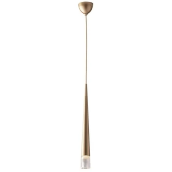 Image of Fan Europe Lighting - Fan Europe Lancelot - Slim Round Ceiling Pendant, Glass, Gold, GU10