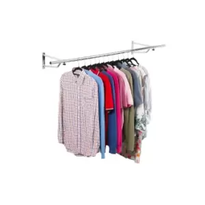 Image of Chrome Wall Mounted Garment Rail