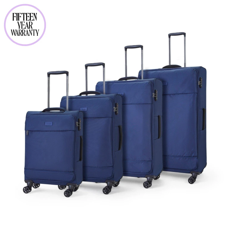 Image of Rock Luggage Paris Underseat Soft Shell Navy Suitcase