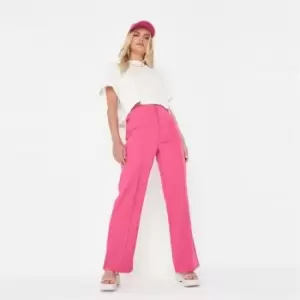 Image of Missguided Tailored Straight Leg Trouser - Red