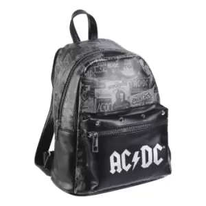 Image of AC/DC Faux Leather Backpack Collage