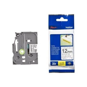 Image of Brother TZe-S131 P-touch Label Tape (12mm x 8m) Black On Clear