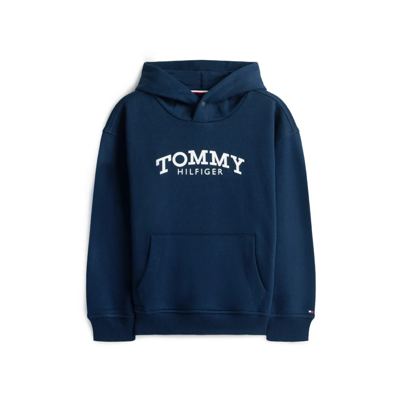 Image of Tommy Hilfiger Kids Print Hoodie Night Navy C1G male 12Y