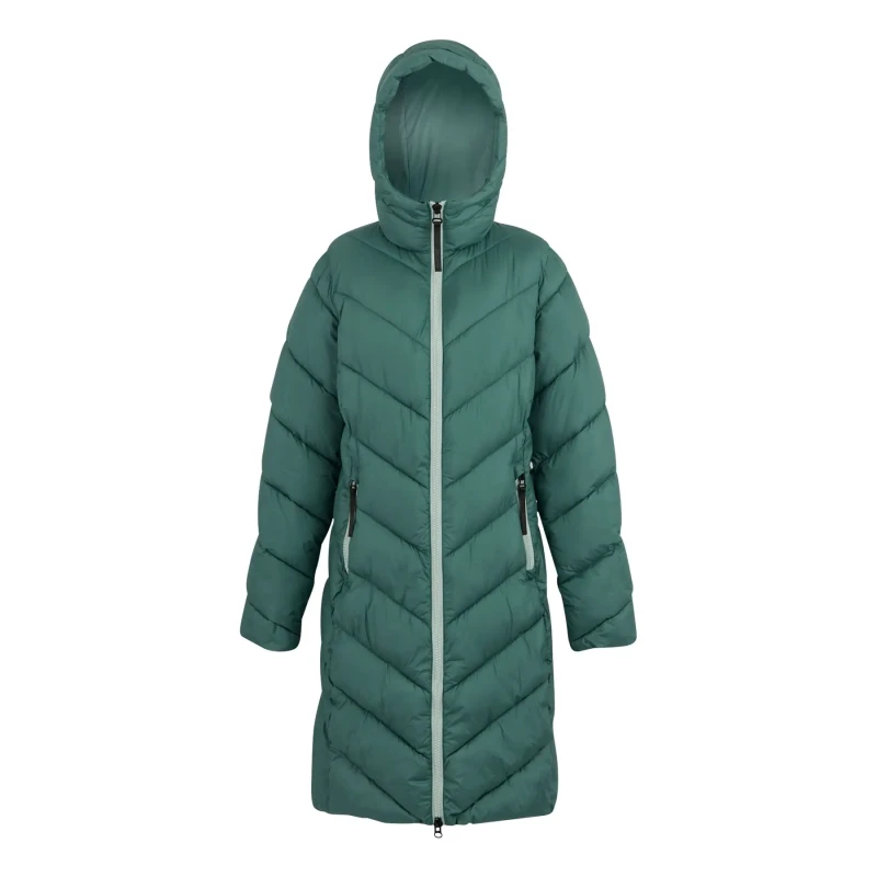 Image of Womens long hooded down jacket Regatta Anita Vert Female 42