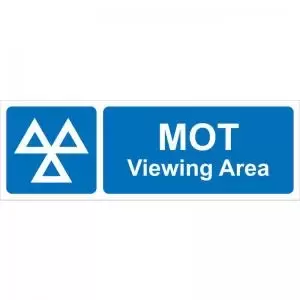 Image of MOT Viewing Area&rsquo; Sign; Rigid PVC Board 600mm x 200mm