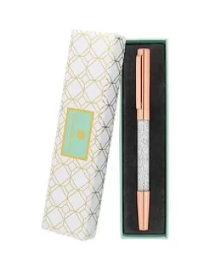 Image of Jon Richard Rose Gold and Silver Crystal Pen-Gift Boxed