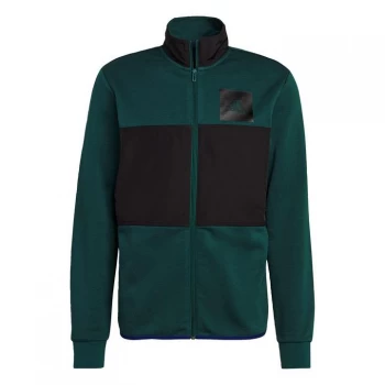 Image of adidas Essentials Fleece Track Top Mens - Collegiate Green / Black