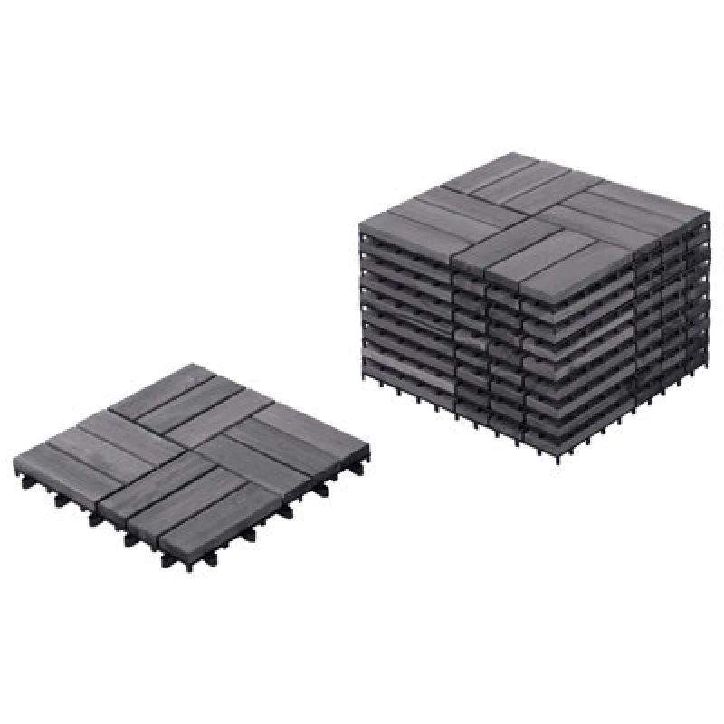 Image of Beliani Outdoor Flooring Acerenza Certified Acacia Wood Grey